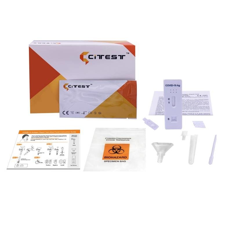 CE1434 OTC COVID 19 Antigen Rapid Test Kit Oral Fluid For Self Testing